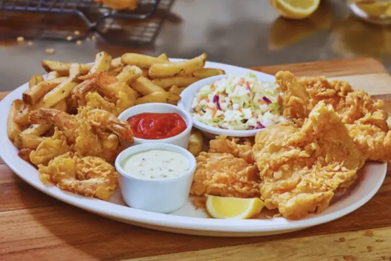 Special BEER BATTERED FISH & SHRIMP PLATTER